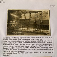 Postcard r100 airship at - ,