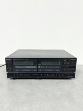 HITACHI D-W77 Dual Audio Cassette Deck Player/Recorder Vintage with REMOTE