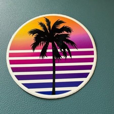 Retro 80s Palm Tree Sticker -