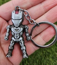 Marvel Comics Grey Iron Man Avengers Assemble Enamel Keyring Gift Idea UK Seller