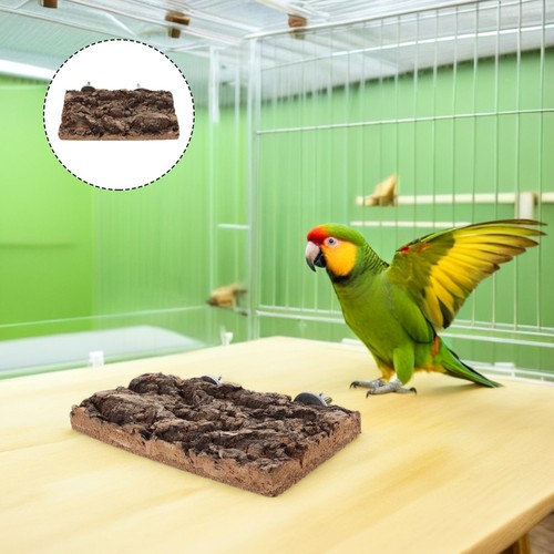 Natural bark bird perch - natural,