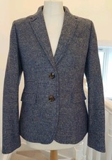 Joules Bronte Tweed Blazer Size 12 VGC Blue. B242