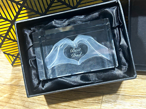 Laser engraved crystal - 3d,