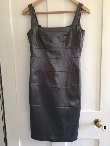 Sangria satin party dress grey - sangria,