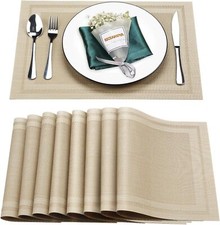 Placemats Set of 8 Washable