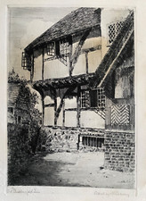1920 Antique Etched Print; Old