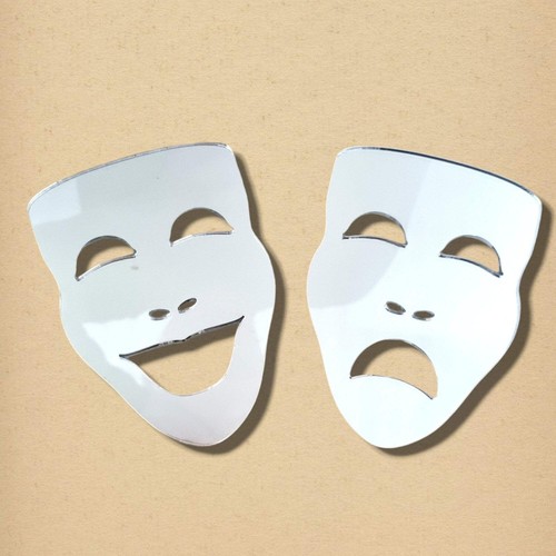 Comedy and tragedy masks - comedy,