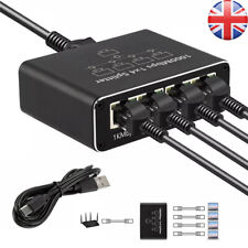 RJ45 Gigabit 1000Mbps Ethernet Splitter LAN Internet 1 to 4 Out Adapter Network