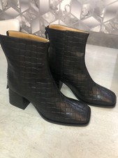 Ladies Boot Ankle Block Black