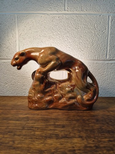 Mid century ceramic panther - panther, tv