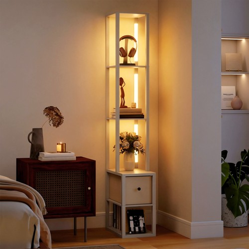 Led floor lamp with shelves - led,