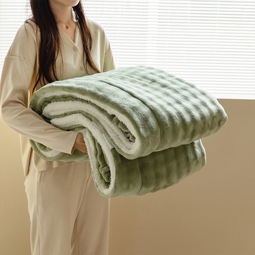 Sherpa fleece blanket bubble - sherpa,