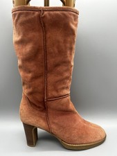 Faith Mid Calf Brown Suede