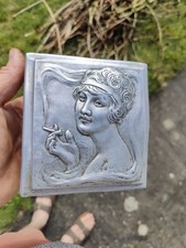 Antique Art Nouveau Cigarette Box Music Box Registered Number Continental. 