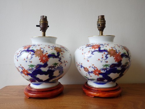 Pair oriental imari style - pair, of