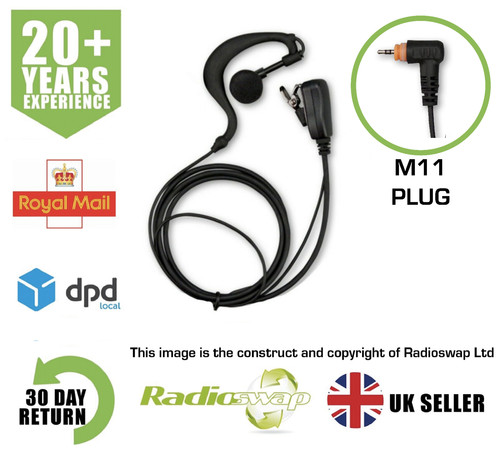 Shape earpiece with mic - g-shape, &
