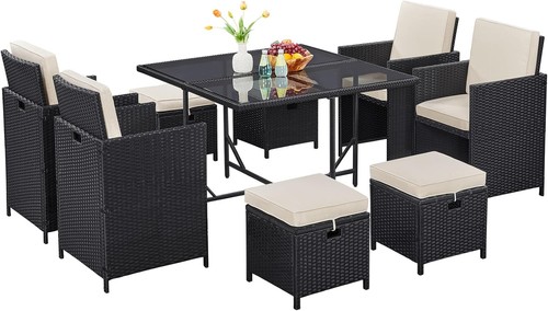 Cube rattan garden furniture - rattan,