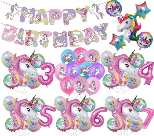 Unicorn birthday balloons - unicorn,