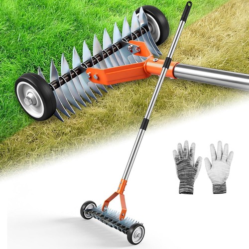 Lawn rolling aerator scarifier - lawn,