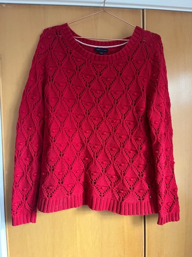 Red knit tommy hilfiger jumper - knit,
