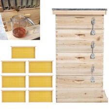 2/3/4 Tier Langstroth/UK Beehive Box Beekeeping Honey Wooden Bee Hive Beekeeper