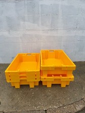 5 x Strong Plastic Stackable Nestable Storage Box 890x560x235 Fish Landing