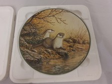 Decorative Plate Otter Pair on