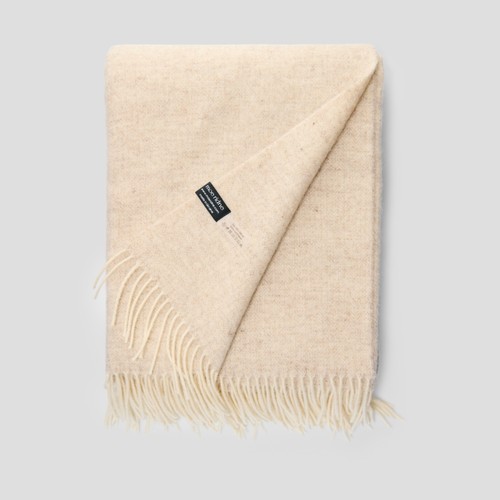 Pure wool blanket - pure, beige