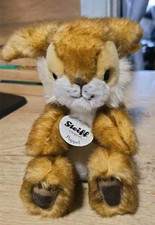 Steiff Poppel Bunny Rabbit Retired 22cm Tags & Button Gift Present