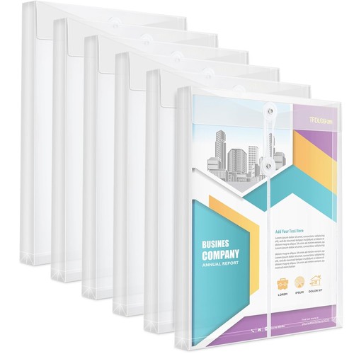 Pack clear plastic folders - 6,