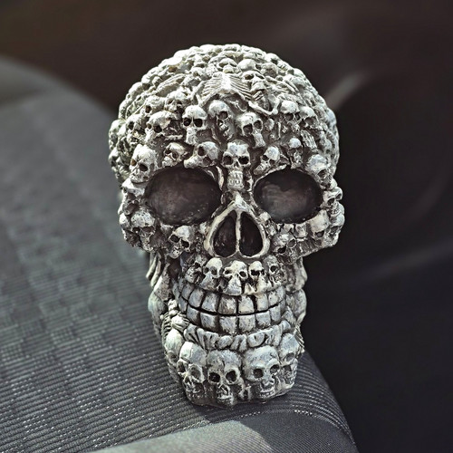 Grey skull figurine - skull,