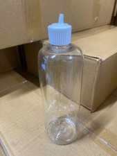 Clear Plastic 500ml PET Screw Cap Drinks Bottles Cordial Home Brew Vape Pouring