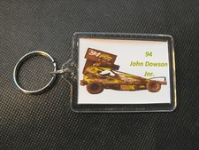 JOHN DOWSON JNR 94 SEPIA EFFECT F1 DOUBLE SIDED KEYRING BRISCA STOCK CAR RACING