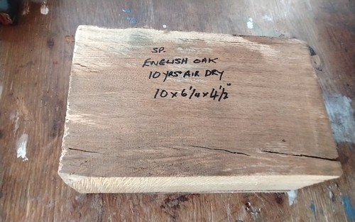 English oak bowl blank - english,
