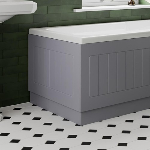 Grey gloss bath panel 700mm - panel,