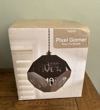NEXT Pixel Gamer Shade Black Easy Fit light Pendant Boys Game Over - BNIB