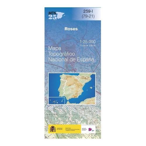 Spain map 0259 roses hiking - roses,