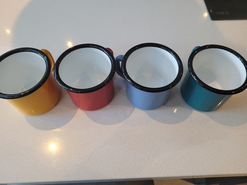 Enamel mugs set various - set, of
