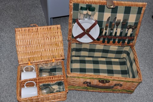 Vintage wicker picnic set for - vintage,