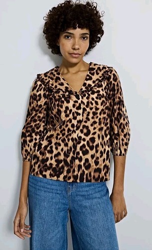 George leopard print sailor - print,
