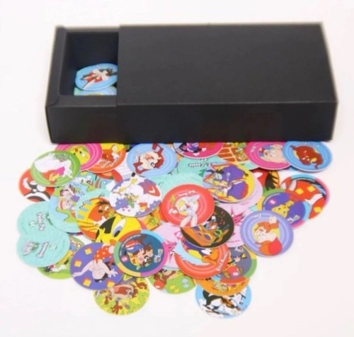100 looney tunes pogs tazos - 100,