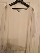 Ladies Tunic Top Cream Size 18
