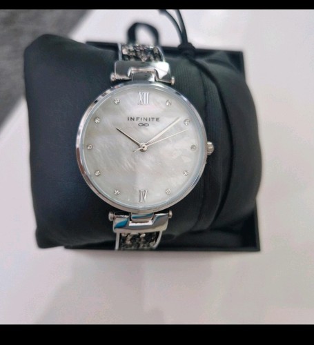Ladies silver tone - watch, with