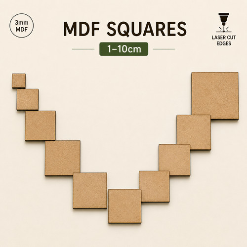 Laser cut mdf square - mdf, shape