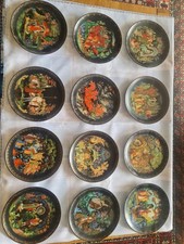 russian fairy tale plates 12 With Certificates And Shelf