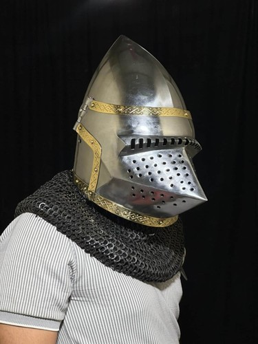 Medieval pig face bascinet - medieval,