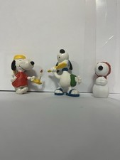 Snoopy United Feature 2.5’’ PVC Figure Bundle Sleep Teeth And Pilot Vintage