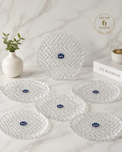 Basket weave clear glass - basket,