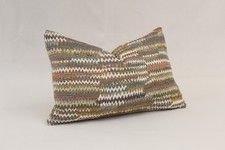 Mulberry Home Luxury Designer Cushion Cover. Red/Plum Zig Zag.  55 X 35 CM