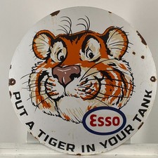 Esso Enamel Sign - Ø 50cm